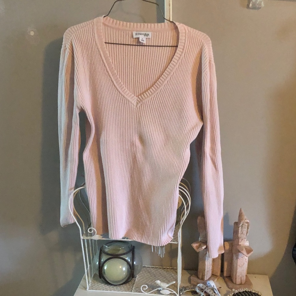 St. John's Bay Light Pink V-Neck Sweater